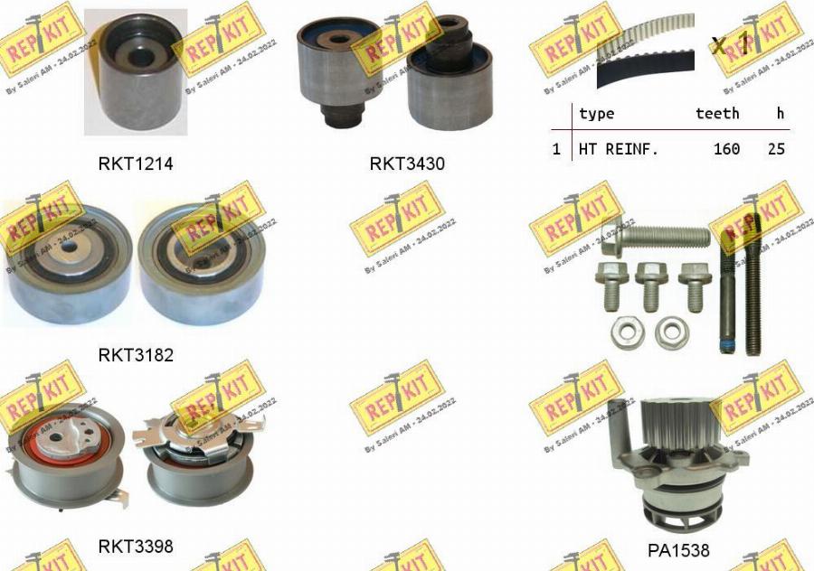REPKIT RKTK1125PA - Water Pump & Timing Belt Set car-mod.net