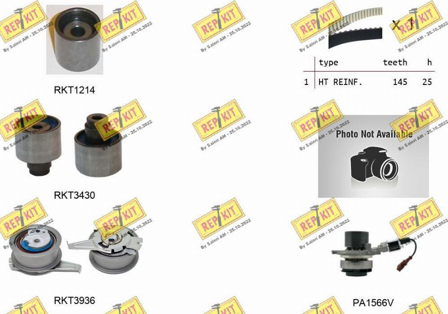 REPKIT RKTK1290PA2 - Water Pump & Timing Belt Set car-mod.net
