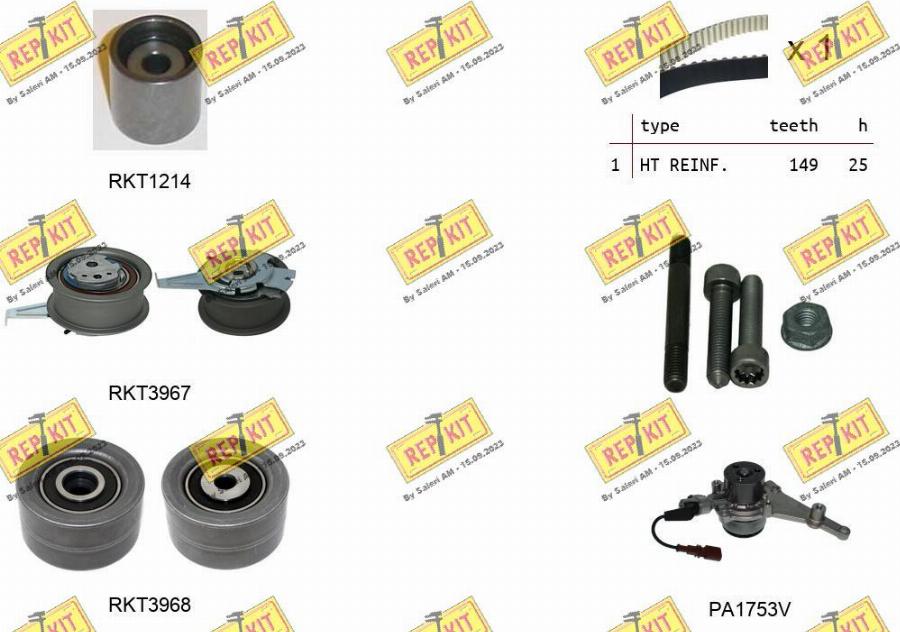 REPKIT RKTK1298PA2 - Water Pump & Timing Belt Set car-mod.net