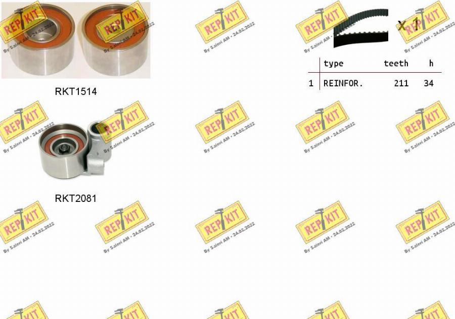 REPKIT RKTK1284 - Timing Belt Set car-mod.net