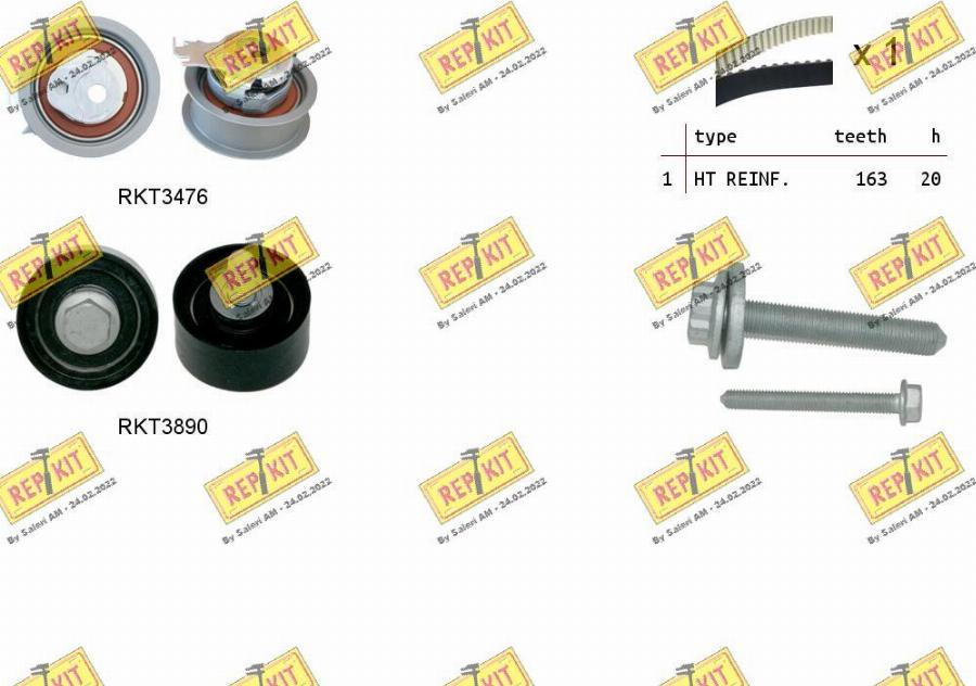 REPKIT RKTK1285 - Timing Belt Set car-mod.net