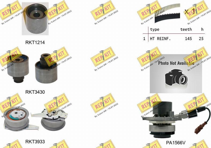 REPKIT RKTK1288PA2 - Water Pump & Timing Belt Set car-mod.net