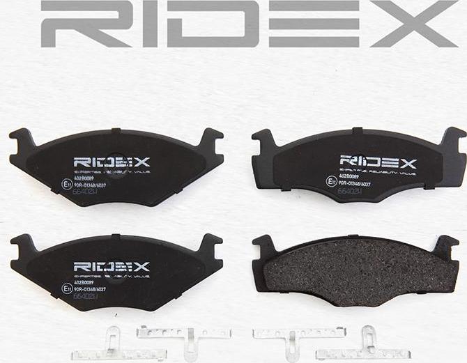 RIDEX 402B0089 - Brake Pad Set, disc brake car-mod.net