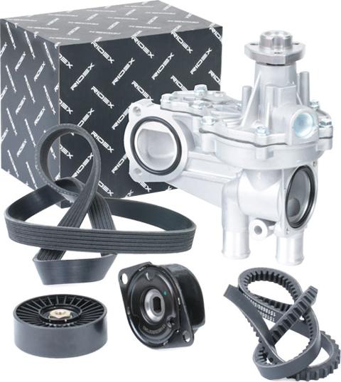 RIDEX 4172P0066 - Water Pump + V-Ribbed Belt Set car-mod.net