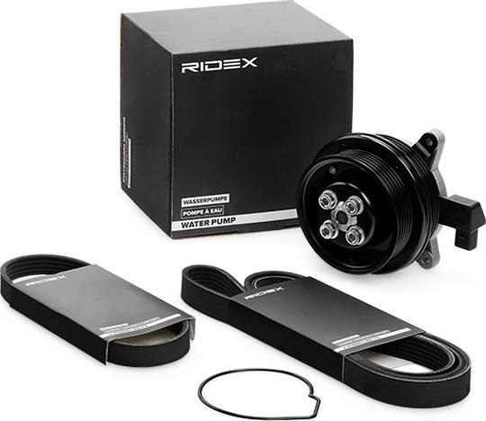 RIDEX 4172P0085 - Water Pump + V-Ribbed Belt Set car-mod.net