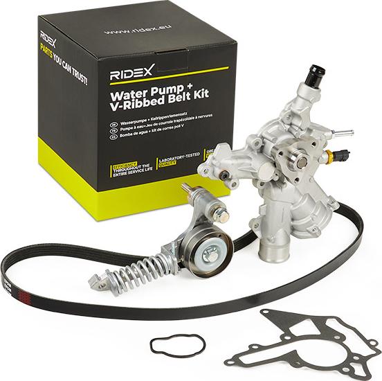 RIDEX 4172P0024 - Water Pump + V-Ribbed Belt Set car-mod.net
