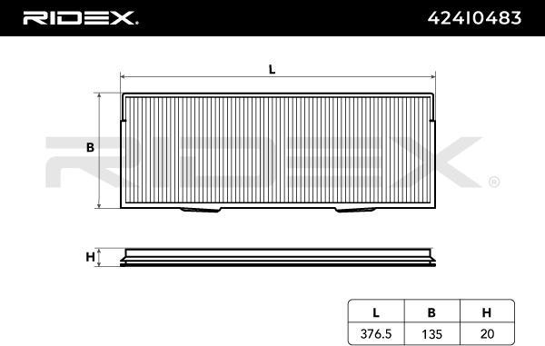 RIDEX 424I0483 - Filter, interior air car-mod.net