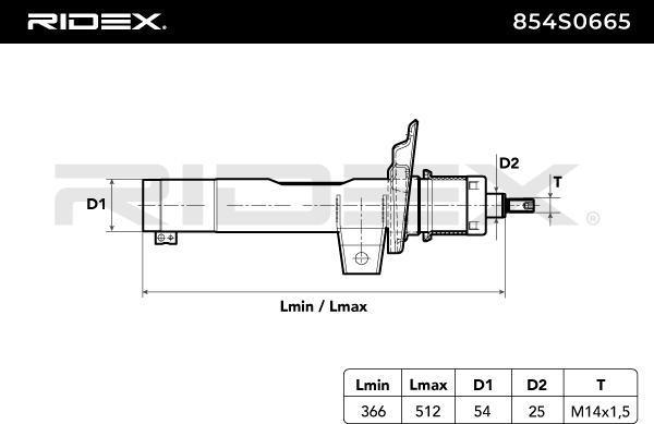 RIDEX 854S0665 - Shock Absorber car-mod.net
