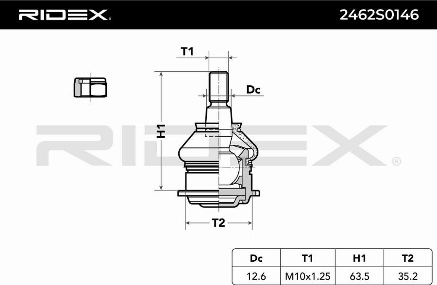 RIDEX 2462S0146 - Ball Joint car-mod.net