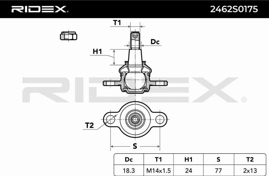 RIDEX 2462S0175 - Ball Joint car-mod.net
