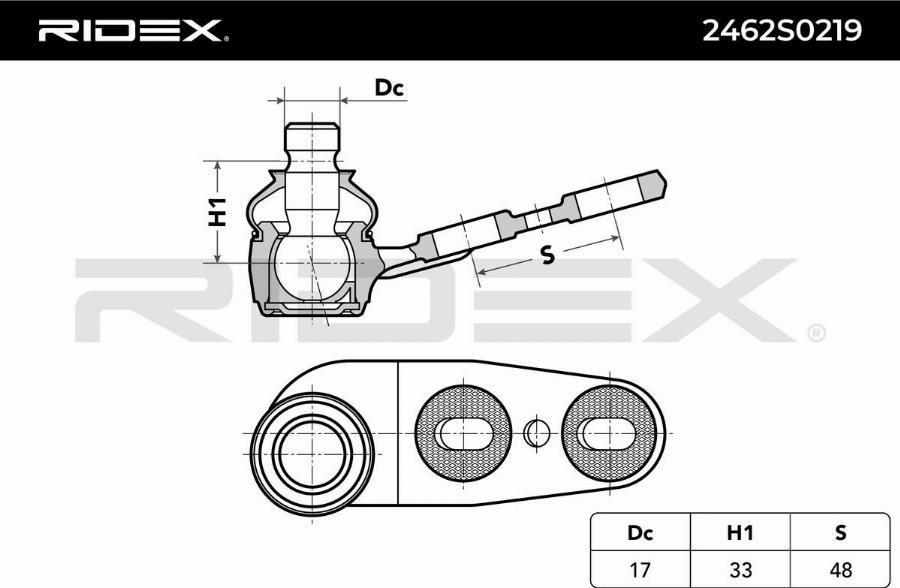 RIDEX 2462S0219 - Ball Joint car-mod.net