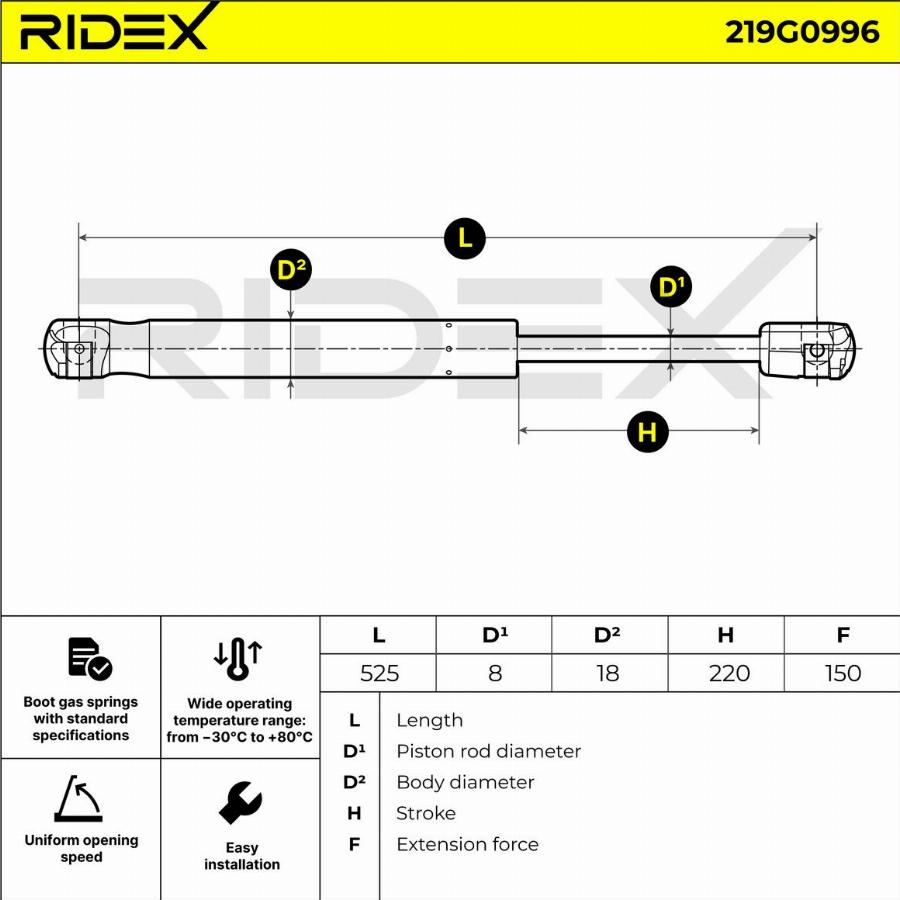 CARRO 882008305 - Gas Spring, boot, cargo area car-mod.net
