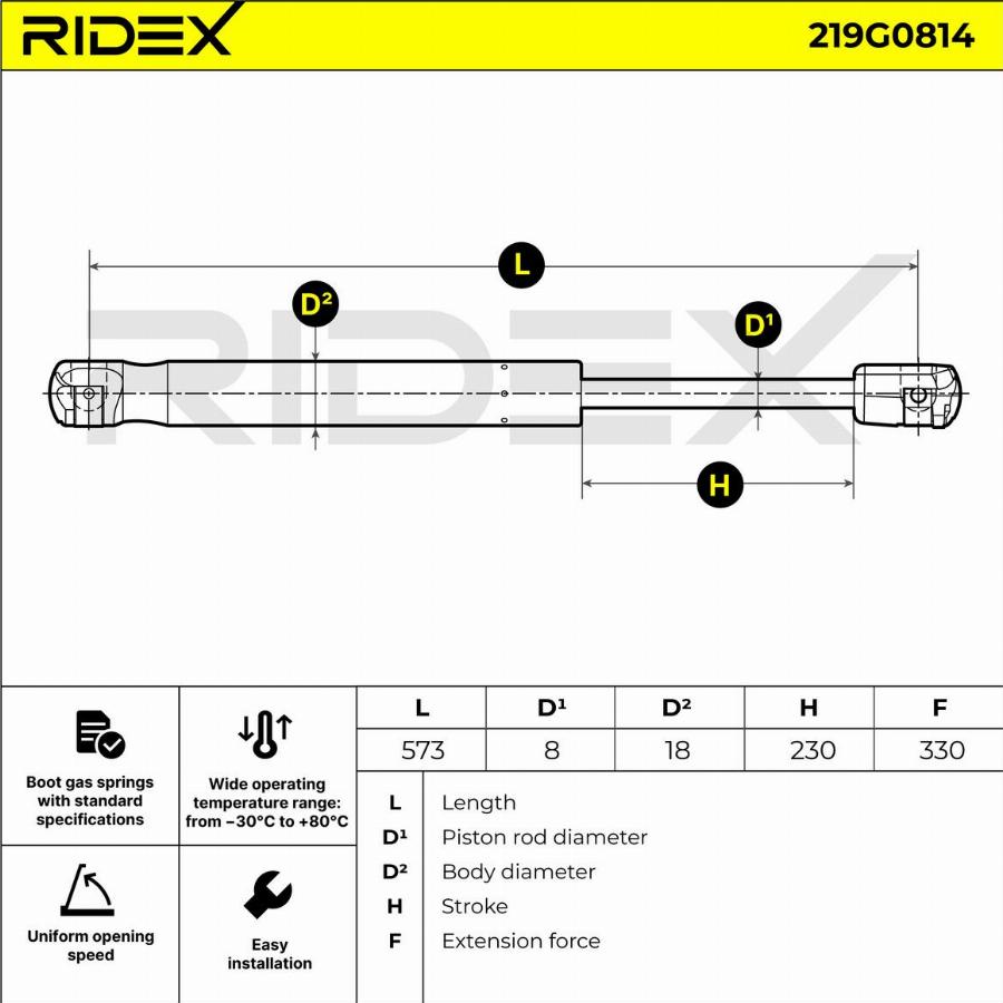 CARRO 858008300 - Gas Spring, boot, cargo area car-mod.net