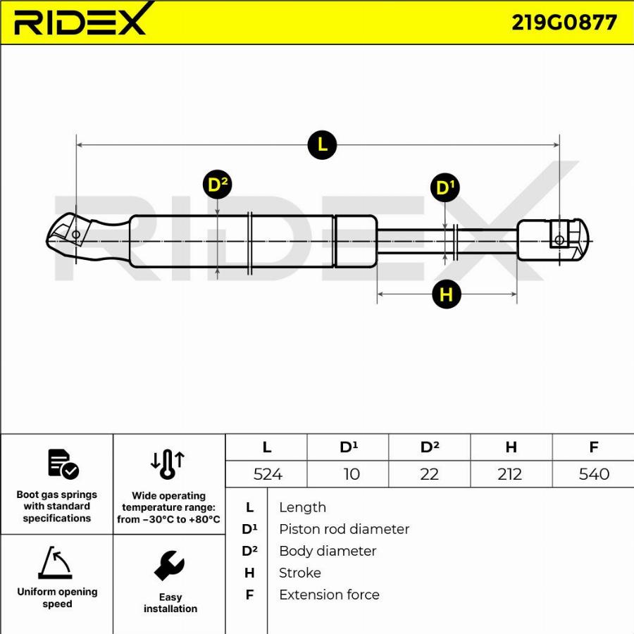 CARRO 011808300 - Gas Spring, boot, cargo area car-mod.net
