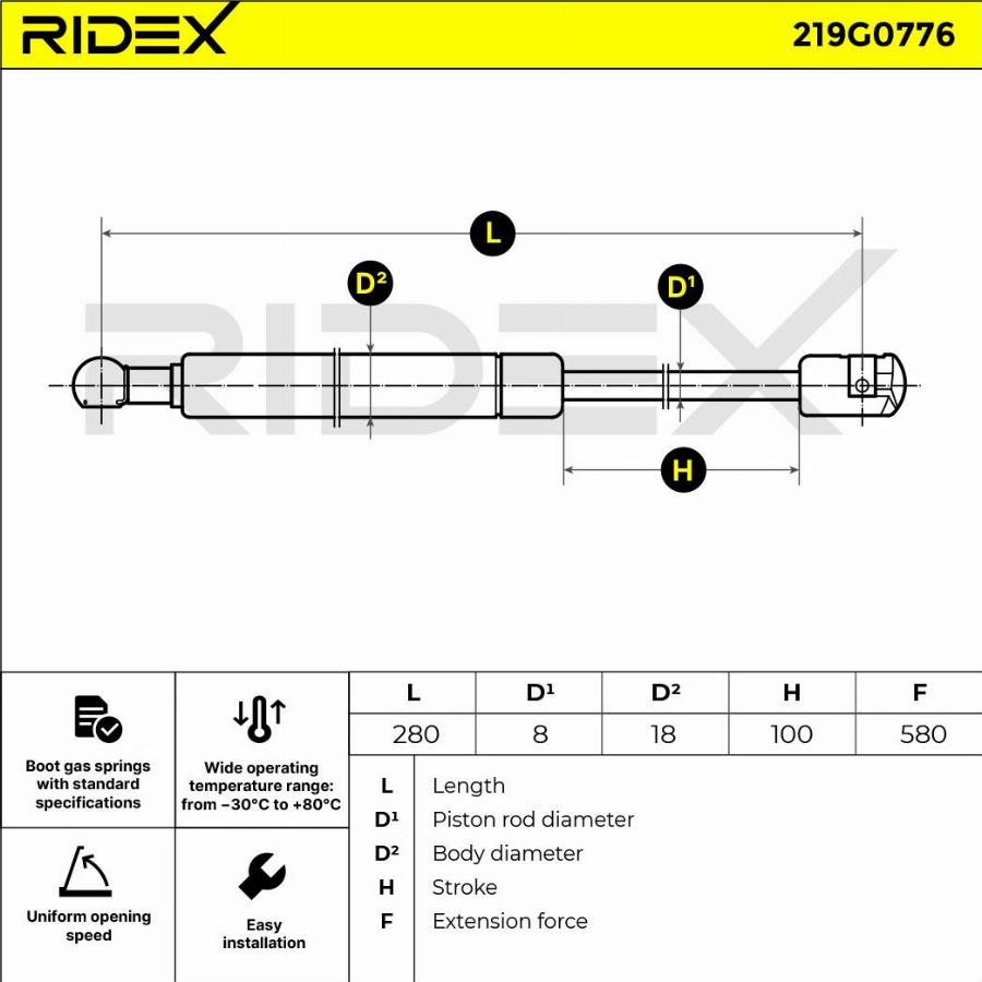 CARRO 061508305 - Gas Spring, boot, cargo area car-mod.net