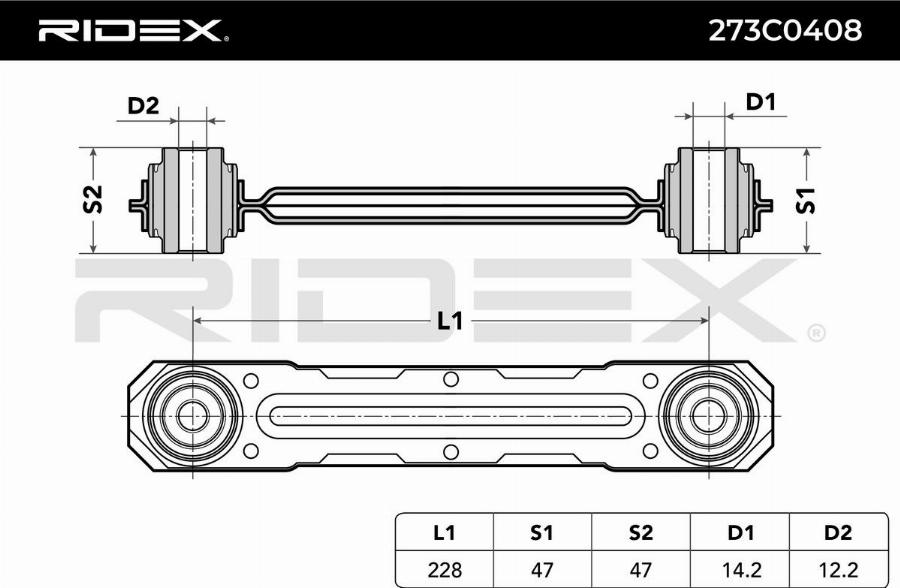 RIDEX 273C0408 - Track Control Arm car-mod.net