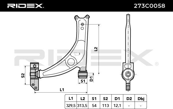RIDEX 273C0058 - Track Control Arm car-mod.net