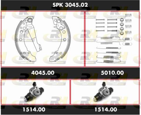 Roadhouse SPK 3045.02 - Drum Brake Shoe Set car-mod.net