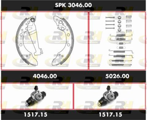 Roadhouse SPK 3046.00 - Drum Brake Shoe Set car-mod.net