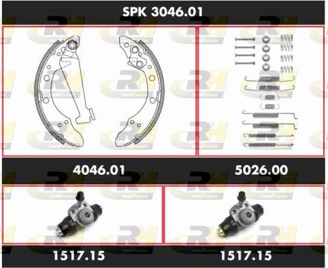 Roadhouse SPK 3046.01 - Drum Brake Shoe Set car-mod.net