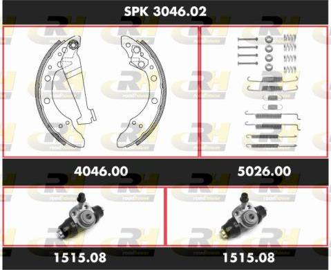 Roadhouse SPK 3046.02 - Drum Brake Shoe Set car-mod.net