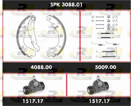 Roadhouse SPK 3088.01 - Drum Brake Shoe Set car-mod.net