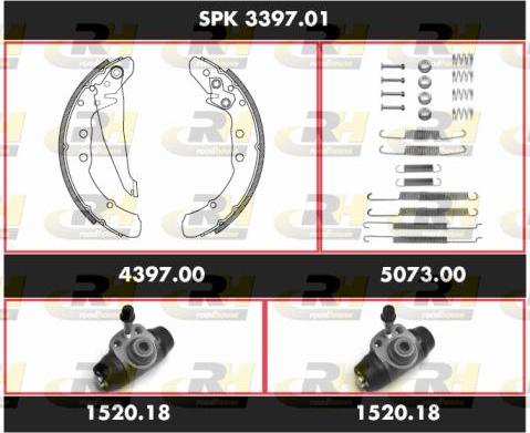 Roadhouse SPK 3397.01 - Drum Brake Shoe Set car-mod.net
