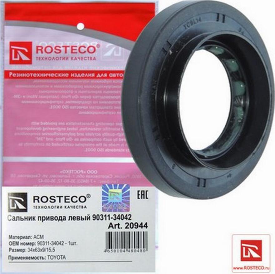 Rosteco 20944 - Shaft Seal, differential car-mod.net