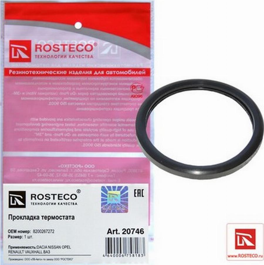 Rosteco 20746 - Gasket, thermostat car-mod.net