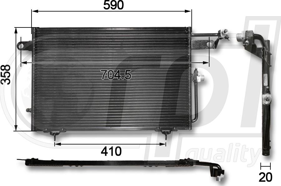 RPL QUALITY APCDAU5004 - Condenser, air conditioning car-mod.net