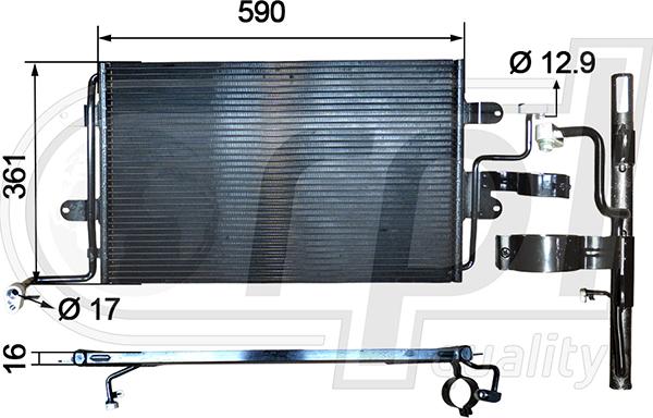 RPLQuality APCDAU5001 - Condenser, air conditioning car-mod.net