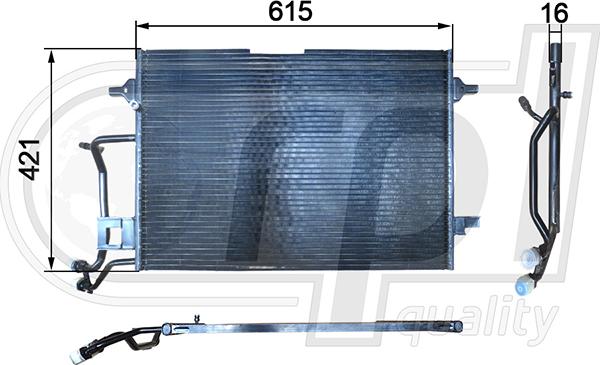 RPLQuality APCDAU5003 - Condenser, air conditioning car-mod.net