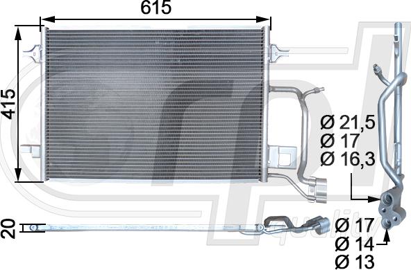 RPLQuality APCDAU5012 - Condenser, air conditioning car-mod.net
