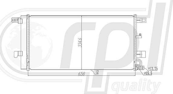 RPLQuality APCDAU5036 - Condenser, air conditioning car-mod.net