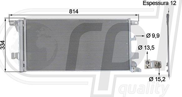 RPLQuality APCDAU5033 - Condenser, air conditioning car-mod.net