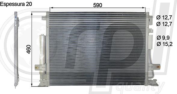 RPLQuality APCDCH5040 - Condenser, air conditioning car-mod.net