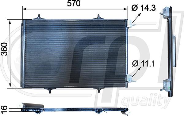 RPLQuality APCDCI5046 - Condenser, air conditioning car-mod.net