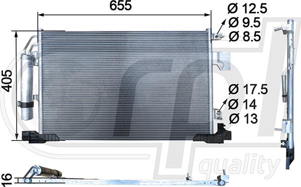 RPLQuality APCDCI5050 - Condenser, air conditioning car-mod.net