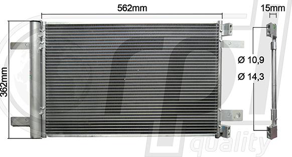 RPLQuality APCDCI5057 - Condenser, air conditioning car-mod.net