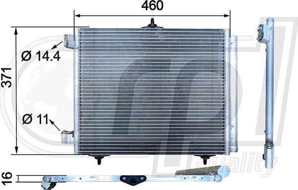 RPLQuality APCDCI5033 - Condenser, air conditioning car-mod.net