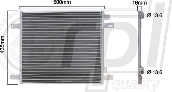 RPLQuality APCDDF5006 - Condenser, air conditioning car-mod.net