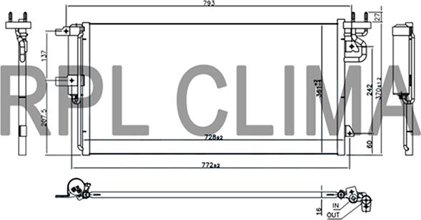 RPL QUALITY APCDFD5059 - Condenser, air conditioning car-mod.net