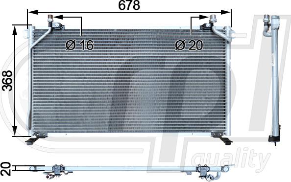 RPLQuality APCDFD5022 - Condenser, air conditioning car-mod.net