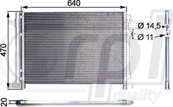 RPLQuality APCDIV5006 - Condenser, air conditioning car-mod.net