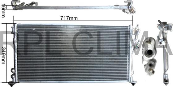 RPLQuality APCDMI5029 - Condenser, air conditioning car-mod.net