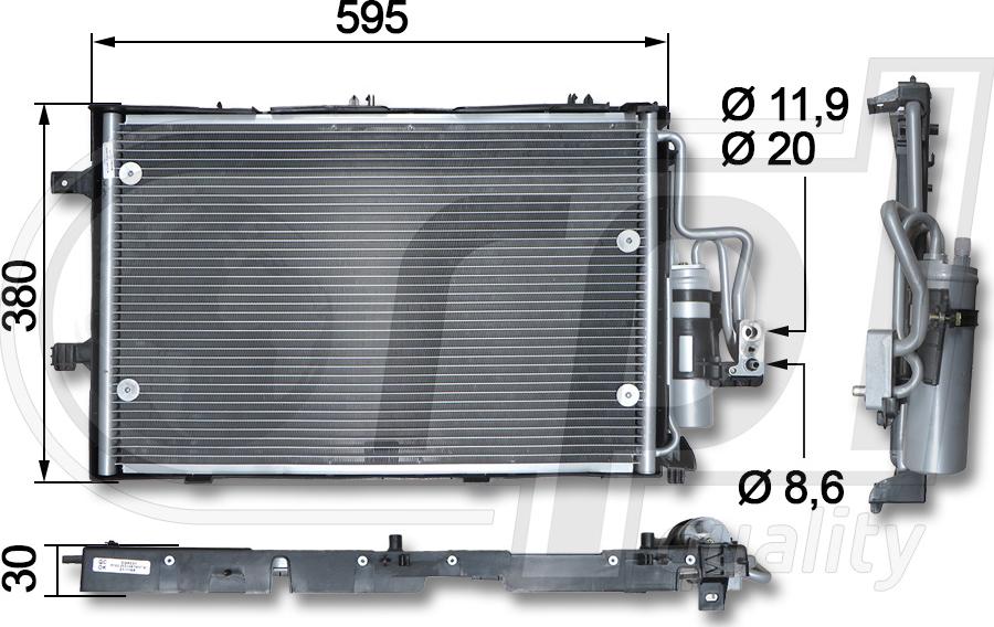 CARRO 028606420 - Condenser, air conditioning car-mod.net