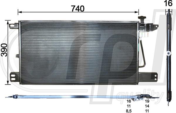 RPL QUALITY APCDSC5005 - Condenser, air conditioning car-mod.net