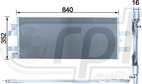 RPL QUALITY APCDSC5006 - Condenser, air conditioning car-mod.net