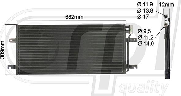 RPLQuality APCDVW5009 - Condenser, air conditioning car-mod.net