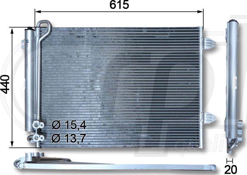 RPLQuality APCDVW5020 - Condenser, air conditioning car-mod.net